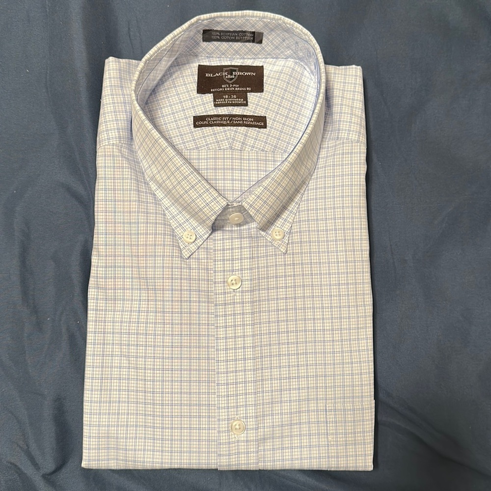 Black Brown Button Down